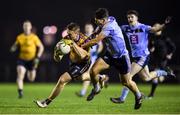 22 January 2020; Paddy Small of DCU Dóchas Éireann in action against Mike Breen of UCD during the Sigerson Cup Semi-Final match between DCU Dóchas Éireann and UCD at Dublin City University Sportsgrounds in Glasnevin, Dublin. Photo by Ben McShane/Sportsfile