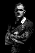 4 September 2014;  (EDITORS NOTE: Image has been converted to black & white) Anthony Stokes during a Republic of Ireland Portrait Session at Portmarnock Hotel & Golf Links in Portmarnock, Dublin. Photo by David Maher/Sportsfile