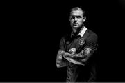 4 September 2014; (EDITORS NOTE: Image has been converted to black & white) Anthony Stokes during a Republic of Ireland Portrait Session at Portmarnock Hotel & Golf Links in Portmarnock, Dublin. Photo by David Maher/Sportsfile