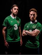 24 March 2015; Richard Keogh and Stephen Quinn during a Republic of Ireland Portrait Session at Portmarnock Hotel & Golf Links in Portmarnock, Dublin. Photo by David Maher/Sportsfile