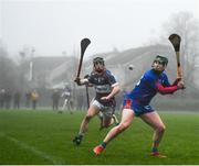 23 January 2020; Cathal Bourke of Mary Immaculate College in action against Stephen Condon of Waterford United IT during the Fitzgibbon Cup Group A Round 3 match between Mary Immaculate College and Waterford IT at MICL Grounds in Limerick. Photo by David Fitzgerald/Sportsfile