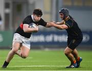 21 January 2020; Jake Hickey of The High School in action against Jordan O'Connor of Temple Carrig School during the Bank of Ireland Vinnie Murray Cup Semi-Final match between Temple Carrig School and The High School at Energia Park in Dublin. Photo by Sam Barnes/Sportsfile