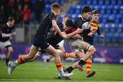 21 January 2020; Dan Walsh of The High School in action against Patrick Kiernan of Temple Carrig School during the Bank of Ireland Vinnie Murray Cup Semi-Final match between Temple Carrig School and The High School at Energia Park in Dublin. Photo by Sam Barnes/Sportsfile