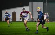 23 January 2020; Eoghan Ahearn of Maynooth in action against Shane Golden of UL during the Fitzgibbon Cup Group B Round 3 match between UL and Maynooth at UL Grounds in Limerick. Photo by David Fitzgerald/Sportsfile