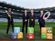 24 January 2020; Former Wexford hurler Diarmuid Lyng, Chariman of Local Autority Climate Change Steering Group Ciarán Hayes, Uachtarán Chumann Lúthchleas Gael John Horan and Chairman of CCMA Michael Walsh in attendance at the GAA Local Authority SDG Launch at Croke Park in Dublin. Photo by Harry Murphy/Sportsfile