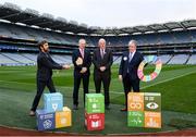 24 January 2020; Former Wexford hurler Diarmuid Lyng, Chariman of Local Autority Climate Change Steering Group Ciarán Hayes, Uachtarán Chumann Lúthchleas Gael John Horan and Chairman of CCMA Michael Walsh in attendance at the GAA Local Authority SDG Launch at Croke Park in Dublin. Photo by Harry Murphy/Sportsfile