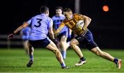 22 January 2020; Paddy Small of DCU Dóchas Éireann and Mike Breen of UCD during the Sigerson Cup Semi-Final match between DCU Dóchas Éireann and UCD at Dublin City University Sportsgrounds in Glasnevin, Dublin. Photo by Ben McShane/Sportsfile