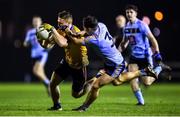 22 January 2020; Paddy Small of DCU Dóchas Éireann and Mike Breen of UCD during the Sigerson Cup Semi-Final match between DCU Dóchas Éireann and UCD at Dublin City University Sportsgrounds in Glasnevin, Dublin. Photo by Ben McShane/Sportsfile