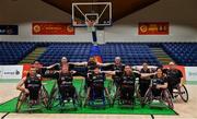 24 January 2020; The Killester WBC team prior to the Hula Hoops IWA Wheelchair Basketball Cup Final match between Killester WBC and Rebel Wheelers at the National Basketball Arena in Tallaght, Dublin. Photo by Brendan Moran/Sportsfile