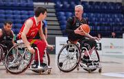24 January 2020; Barry Cooke of Killester WBC in action against Johnny Hayes of Rebel Wheelers during the Hula Hoops IWA Wheelchair Basketball Cup Final match between Killester WBC and Rebel Wheelers at the National Basketball Arena in Tallaght, Dublin. Photo by Brendan Moran/Sportsfile