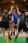 24 January 2020; Ciara Butler of Waterford United Wildcats in action against Gillian Wheeler, left, and Ella Byrne of Portlaoise Panthers during the Hula Hoops U18 Women’s National Cup Final match between Portlaoise Panthers and Waterford Wildcats at the National Basketball Arena in Tallaght, Dublin. Photo by Brendan Moran/Sportsfile