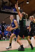 24 January 2020; Sarah Hickey of Waterford United Wildcats in action against Gillian Wheeler of Portlaoise Panthers during the Hula Hoops U18 Women’s National Cup Final match between Portlaoise Panthers and Waterford Wildcats at the National Basketball Arena in Tallaght, Dublin. Photo by Brendan Moran/Sportsfile
