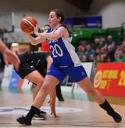 24 January 2020; Kellie Raethorne of Waterford United Wildcats during the Hula Hoops U18 Women’s National Cup Final match between Portlaoise Panthers and Waterford Wildcats at the National Basketball Arena in Tallaght, Dublin. Photo by Brendan Moran/Sportsfile