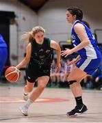 24 January 2020; Ciara Byrne of Portlaoise Panthers in action against Kate Hickey of Waterford United Wildcats during the Hula Hoops U18 Women’s National Cup Final match between Portlaoise Panthers and Waterford Wildcats at the National Basketball Arena in Tallaght, Dublin. Photo by Brendan Moran/Sportsfile