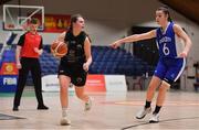 24 January 2020; Sarah Fleming of Portlaoise Panthers in action against Sarah Hickey of Waterford United Wildcats during the Hula Hoops U18 Women’s National Cup Final match between Portlaoise Panthers and Waterford Wildcats at the National Basketball Arena in Tallaght, Dublin. Photo by Brendan Moran/Sportsfile