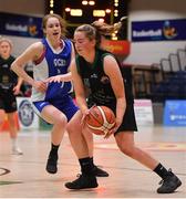 24 January 2020; Gillian Wheeler of Portlaoise Panthers in action against Anna Grogan of Waterford United Wildcats during the Hula Hoops U18 Women’s National Cup Final match between Portlaoise Panthers and Waterford Wildcats at the National Basketball Arena in Tallaght, Dublin. Photo by Brendan Moran/Sportsfile