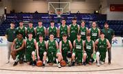 25 January 2020; The Moycullen team prior to the Hula Hoops U20 Men’s National Cup Final between Moycullen and UCD Marian at the National Basketball Arena in Tallaght, Dublin. Photo by Brendan Moran/Sportsfile
