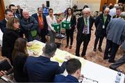 25 January 2020; Officials count up the votes during the presidential election at the FAI EGM at the Crowne Plaza Hotel in Blanchardstown in Dublin. Photo by Matt Browne/Sportsfile