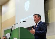 25 January 2020; Outgoing FAI President Donal Conway during an FAI EGM at the Crowne Plaza Hotel in Blanchardstown in Dublin. Photo by Matt Browne/Sportsfile