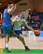 25 January 2020; Christopher Fulton of Belfast Star in action against Eli Lenihan of Neptune during the Hula Hoops U18 Men’s National Cup Final between Neptune and Belfast Star at the National Basketball Arena in Tallaght, Dublin. Photo by Brendan Moran/Sportsfile