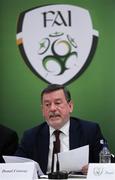 25 January 2020; Outgoing FAI President Donal Conway during an FAI EGM at the Crowne Plaza Hotel in Blanchardstown in Dublin. Photo by Matt Browne/Sportsfile