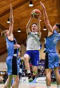 25 January 2020; Christopher Fulton of Belfast Star in action against Eoghan Sheehan, left, and Sean McCarthy of Neptune during the Hula Hoops U18 Men’s National Cup Final between Neptune and Belfast Star at the National Basketball Arena in Tallaght, Dublin. Photo by Brendan Moran/Sportsfile