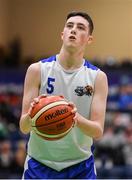 25 January 2020; Christopher Fulton of Belfast Star during the Hula Hoops U18 Men’s National Cup Final between Neptune and Belfast Star at the National Basketball Arena in Tallaght, Dublin. Photo by Brendan Moran/Sportsfile
