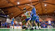 25 January 2020; Iandle Alvarado of Belfast Star in action against Sean McCarthy of Neptune during the Hula Hoops U18 Men’s National Cup Final between Neptune and Belfast Star at the National Basketball Arena in Tallaght, Dublin. Photo by Brendan Moran/Sportsfile