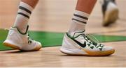 25 January 2020; The basketball shoes of James Connaire of Moycullen during the Hula Hoops U20 Men’s National Cup Final between Moycullen and UCD Marian at the National Basketball Arena in Tallaght, Dublin. Photo by Brendan Moran/Sportsfile