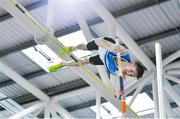 25 January 2020; Matthew Callinan Keenan of St. Laurence O'Toole A.C., Carlow, competing in the U23 Men's Pole Vault during the Irish Life Health National Indoor Junior and U23 Championships at the AIT Indoor Arena in Athlone, Westmeath. Photo by Sam Barnes/Sportsfile