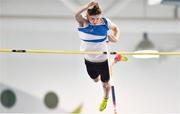 25 January 2020; Matthew Callinan Keenan of St. Laurence O'Toole A.C., Carlow, competing in the U23 Men's Pole Vault during the Irish Life Health National Indoor Junior and U23 Championships at the AIT Indoor Arena in Athlone, Westmeath. Photo by Sam Barnes/Sportsfile