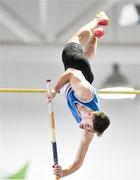 25 January 2020; Matthew Callinan Keenan of St. Laurence O'Toole A.C., Carlow, competing in the U23 Men's Pole Vault during the Irish Life Health National Indoor Junior and U23 Championships at the AIT Indoor Arena in Athlone, Westmeath. Photo by Sam Barnes/Sportsfile
