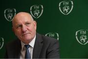 25 January 2020; FAI President elect Gerry McAnaney during a press conference following an FAI EGM at the Crowne Plaza Hotel in Blanchardstown in Dublin. Photo by Matt Browne/Sportsfile