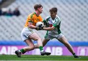 25 January 2020; Tadhg Cody of of Rathgarogue-Cushinstown is tackled by Damien Bourke of Na Gaeil during the AIB GAA Football All-Ireland Junior Club Championship Final match between Na Gaeil and Rathgarogue-Cushinstown at Croke Park in Dublin. Photo by Ben McShane/Sportsfile