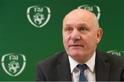 25 January 2020; FAI President elect Gerry McAnaney during a press conference following a FAI EGM at the Crowne Plaza Hotel in Blanchardstown in Dublin. Photo by Matt Browne/Sportsfile