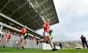 25 January 2020; Saoirse Noonan of Cork makes her way out to the pitch prior to the 2020 Lidl Ladies National Football League Division 1 Round 1 match between Cork and Westmeath at Páirc Ui Chaoimh in Cork. Photo by Eóin Noonan/Sportsfile
