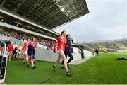 25 January 2020; Aishling Hutchings of Cork leads her side out to the pitch prior to the 2020 Lidl Ladies National Football League Division 1 Round 1 match between Cork and Westmeath at Páirc Ui Chaoimh in Cork. Photo by Eóin Noonan/Sportsfile