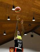 25 January 2020; Duane Harper of IT Carlow scores a free throw during the Hula Hoops President’s National Cup Final between IT Carlow Basketball and Tradehouse Central Ballincollig at the National Basketball Arena in Tallaght, Dublin. Photo by Harry Murphy/Sportsfile
