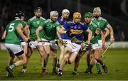 25 January 2020; Jake Morris of Tipperary in action against Tom Condon and Robbie Hanley of Limerick during the Allianz Hurling League Division 1 Group A Round 1 match between Tipperary and Limerick at Semple Stadium in Thurles, Tipperary. Photo by Diarmuid Greene/Sportsfile