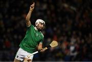 25 January 2020; Aaron Gillane of Limerick celebrates after scoring his side's first goal during the Allianz Hurling League Division 1 Group A Round 1 match between Tipperary and Limerick at Semple Stadium in Thurles, Tipperary. Photo by Diarmuid Greene/Sportsfile