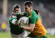 25 January 2020; Jamie Brennan of Donegal in action against Brendan Harrison of Mayo during the Allianz Football League Division 1 Round 1 match between Donegal and Mayo at MacCumhaill Park in Ballybofey, Donegal. Photo by Oliver McVeigh/Sportsfile