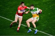25 January 2020; Cian Donohue of Offaly in action against Cathail O'Mahony of Cork during the Allianz Football League Division 3 Round 1 match between Cork and Offaly at Páirc Ui Chaoimh in Cork. Photo by David Fitzgerald/Sportsfile
