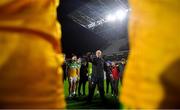 25 January 2020; Offaly manager John Maughan addresses his players following the Allianz Football League Division 3 Round 1 match between Cork and Offaly at Páirc Ui Chaoimh in Cork. Photo by David Fitzgerald/Sportsfile