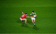 25 January 2020; Eoin Rigney of Offaly in action against Cathail O'Mahony during the Allianz Football League Division 3 Round 1 match between Cork and Offaly at Páirc Ui Chaoimh in Cork. Photo by David Fitzgerald/Sportsfile