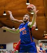 25 January 2020; Mark Reynolds of DBS Eanna in action against Darren Townes of Griffith College Templeogue during the Hula Hoops Pat Duffy National Cup Final between DBS Éanna and Griffith College Templeogue at the National Basketball Arena in Tallaght, Dublin. Photo by Brendan Moran/Sportsfile