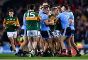 25 January 2020; A tussle between players of both teams breaks out after the final whistle of the Allianz Football League Division 1 Round 1 match between Dublin and Kerry at Croke Park in Dublin. Photo by Ben McShane/Sportsfile