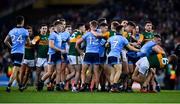 25 January 2020; A tussle between players of both teams breaks out after the final whistle of the Allianz Football League Division 1 Round 1 match between Dublin and Kerry at Croke Park in Dublin. Photo by Ben McShane/Sportsfile