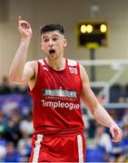 25 January 2020; Lorcan Murphy of Griffith College Templeogue during the Hula Hoops Pat Duffy National Cup Final between DBS Éanna v Griffith College Templeogue at the National Basketball Arena in Tallaght, Dublin. Photo by Harry Murphy/Sportsfile