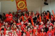 25 January 2020; Griffith College Templeogue fans prior to the Hula Hoops Pat Duffy National Cup Final between DBS Éanna v Griffith College Templeogue at the National Basketball Arena in Tallaght, Dublin. Photo by Harry Murphy/Sportsfile