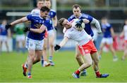 5 January 2020; Niall Kelly of Tyrone in action against Niall Murray and Gearoid McKernan of Cavan during the Bank of Ireland Dr McKenna Cup Round 2 match between Tyrone and Cavan at Healy Park in Omagh, Tyrone. Photo by Oliver McVeigh/Sportsfile
